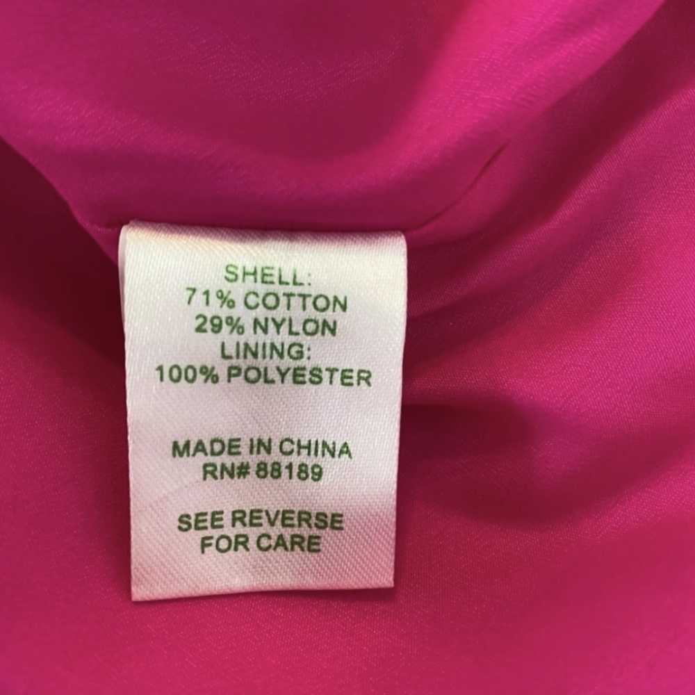 Lilly Pulitzer Hot Pink Lace Peplum Dress XS Summer Cocktail Party - Picture 10 of 11